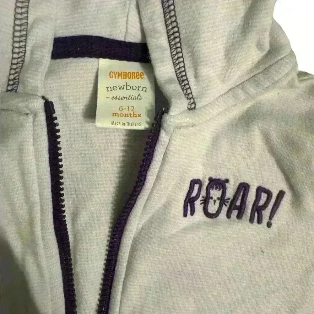 Gymboree 6-12 Month purple ROAR hooded Jacket k 97
